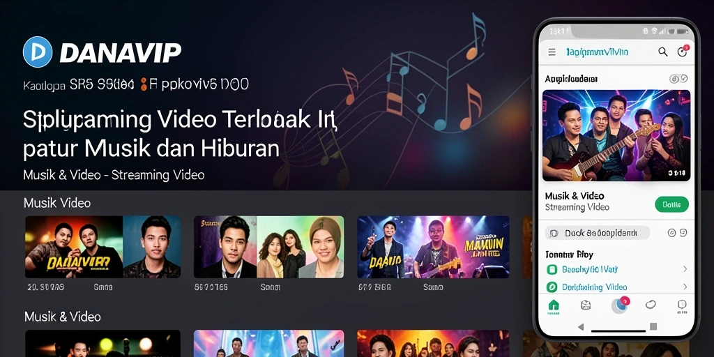 Tampilan antarmuka <strong>DANAVIP</strong> yang menarik untuk Streaming Video.