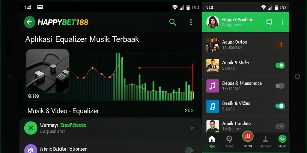 Tampilan antarmuka <strong>HAPPYBET188</strong> dengan fitur Equalizer yang responsif.