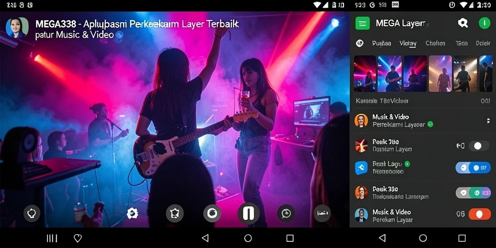 Antarmuka MEGA338 yang intuitif untuk perekaman layar.