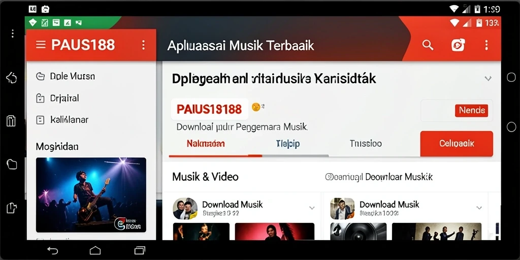 Antarmuka PAUS188 yang mudah digunakan untuk Download Musik.