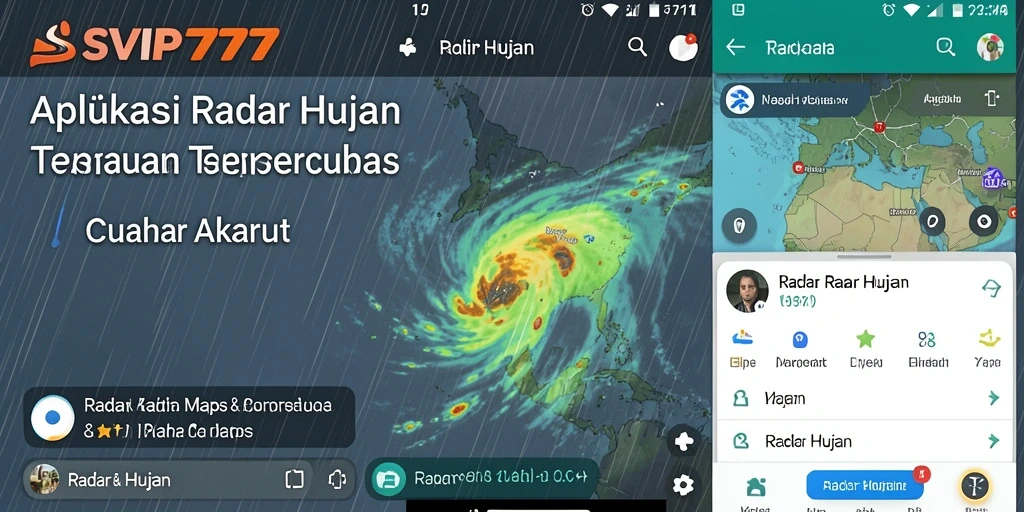 Antarmuka SVIP777 yang menampilkan radar hujan secara real-time.