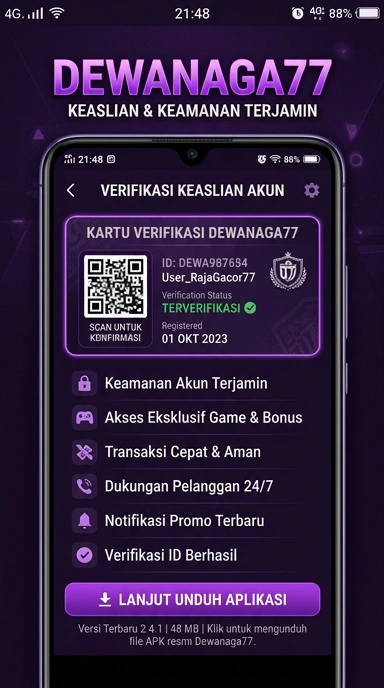 Tampilan kanal resmi dewanaga77