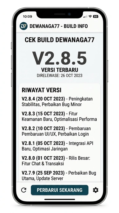 Tampilan riwayat versi dewanaga77